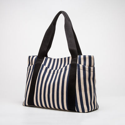 Lona diagonal Tote Bags Single Shoulder Bag da listra simples