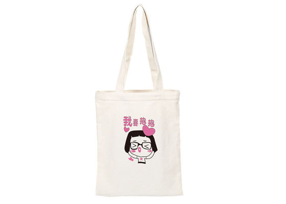 Qualidade  Custom Printed Cute Canvas Tote Bags Shopper Silk Screen Printed fábrica