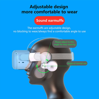 A orelha ajustável falha para a elite que da procura 2 de Oculus a correia aumenta o efeito sadio compatível com os auriculares da correia VR da cabeça do QUIVI BOBOVR