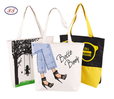 Saco da praia da compra do algodão dos sacos de compras da mulher das malas a tiracolo de High Capacity Canvas do fabricante