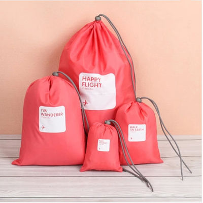 bolso feito sob encomenda impermeável da tampa protetora contra poeira dos sacos de cordão do poliéster da tela da beleza amigável relativa à promoção do eco para o presente de pano