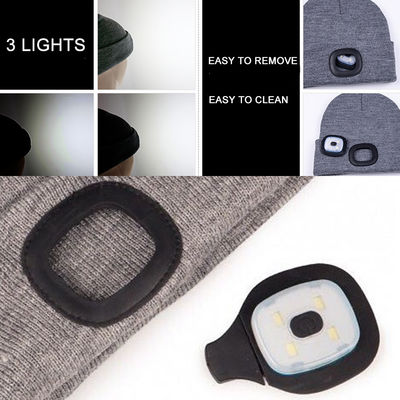 O diodo emissor de luz do preço de fábrica iluminou presentes de corrida de acampamento do chapéu da caça morna do inverno do chapéu da malha de Beanie Cap Hip Hop Men para o homem da mulher