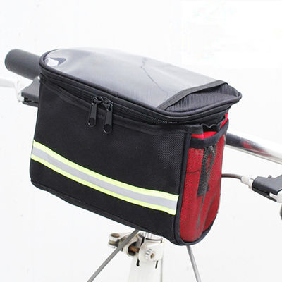 O telefone impermeável de Pouch MTB do organizador do cesto de Front Handlebar Bag Bike Frame ensaca a mala a tiracolo portátil Multifunction