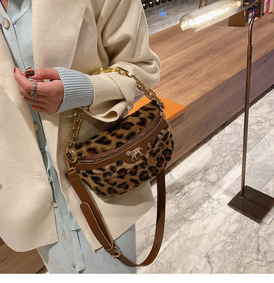 Das mulheres macias da pele de lãs dos cordeiros do luxuoso do inverno pequeno da tela da forma do saco da espera desenhista fêmea Handbags do saco