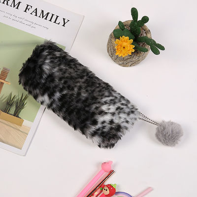 As meninas bonitos criativas de Pencilcase dos artigos de papelaria do saco de escola da caixa de lápis do luxuoso da cópia do leopardo educam o estudante Storage Bag das fontes