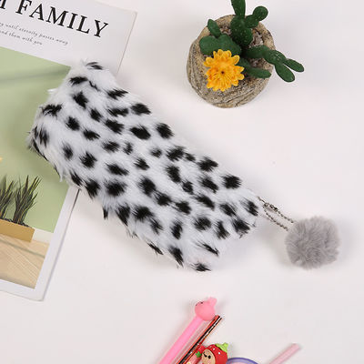 As meninas bonitos criativas de Pencilcase dos artigos de papelaria do saco de escola da caixa de lápis do luxuoso da cópia do leopardo educam o estudante Storage Bag das fontes