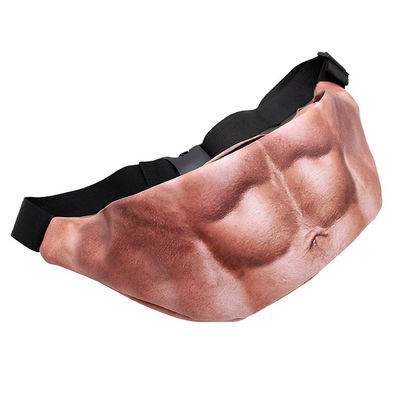 A cintura personalizada do corpo do paizinho do saco do paizinho do plutônio das mulheres dos homens do divertimento da novidade do teste padrão ensaca a barriga peludo gorda Fanny Pack da cerveja