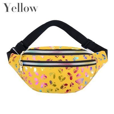 Bolsa do malote do telefone celular do festival do saco de 2022 correias impressas dos desenhos animados de Fanny Pack Colorful Travel Kids das mulheres do saco da cintura