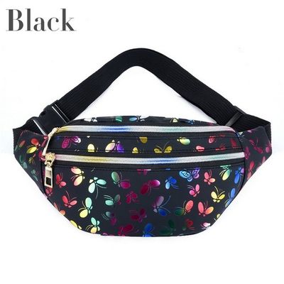 Bolsa do malote do telefone celular do festival do saco de 2022 correias impressas dos desenhos animados de Fanny Pack Colorful Travel Kids das mulheres do saco da cintura