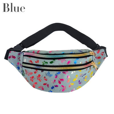 Bolsa do malote do telefone celular do festival do saco de 2022 correias impressas dos desenhos animados de Fanny Pack Colorful Travel Kids das mulheres do saco da cintura