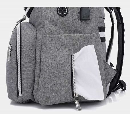 Carregador infantil de Mami Mummy Bag With USB da trouxa do tecido do bebê 2 In1