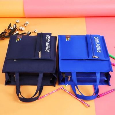 O curso dos estudantes do preço de fábrica ensaca fontes de escola impermeáveis do escritório do Schoolbag da grande capacidade de Pencilbag da bolsa da lona A4