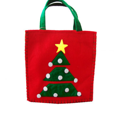 2021 o Natal de venda quente novo Santa sentiu o saco reusável do punho do saco de compras da mulher da sacola para o presente do Natal
