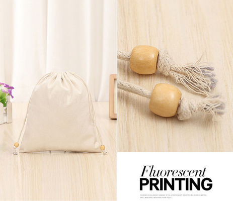 Personalize a lona de linho pequena do saco de cordão do saco de poeira do algodão para o presente do presente das sapatas