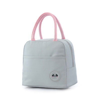 Saco mais fresco isolado cor-de-rosa feito sob encomenda do almoço com serviço do oem para a escola
