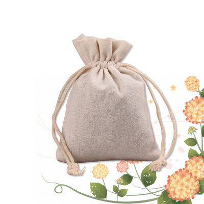 Personalize o bolso de linho do algodão do saco da joia de Mini Drawstring Bag Gift Pouch