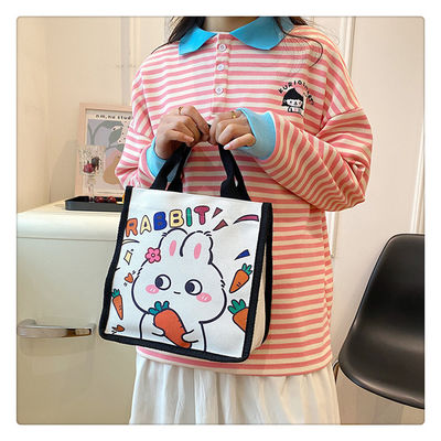 Saco de compras Kiki Titi Cartoon Shoulder Canvas Ladies de Winnie The Pooh Rubber Stamp