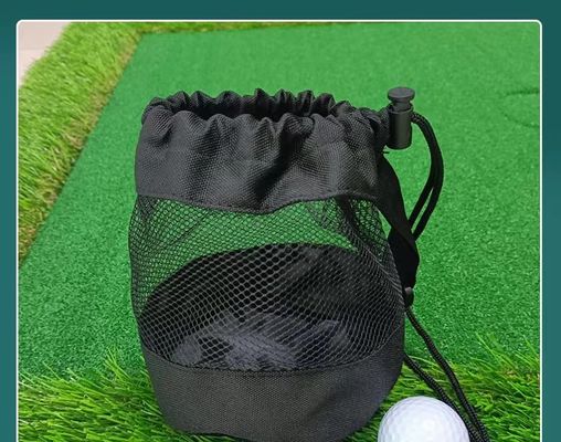 Bola de tênis do golfe do armazenamento de Mesh Pocket Net Pouch For do saco de cordão dos esportes do poliéster