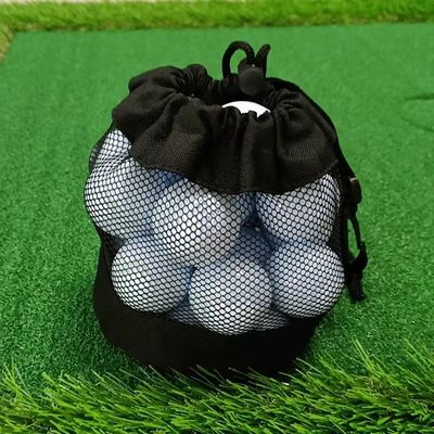 Bola de tênis do golfe do armazenamento de Mesh Pocket Net Pouch For do saco de cordão dos esportes do poliéster