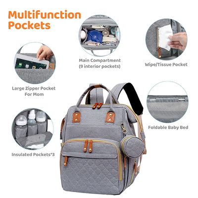Saco personalizado da mamã com correia ajustável e ucha para o bebê