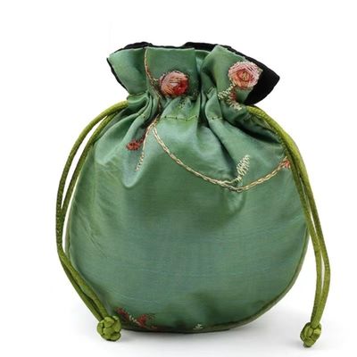 Sacos multicoloridos do presente da bolsa do bolso da joia do damasco de brocado de Mini Chinese Silk Drawstring Bag