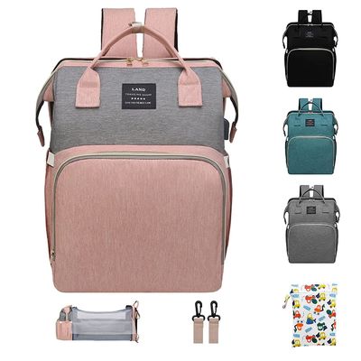 Moda Mommy Bag Saco de fraldas do bebê com colchão para sair facilmente Tecido à prova d'água camada de isolamento do frasco do bebê