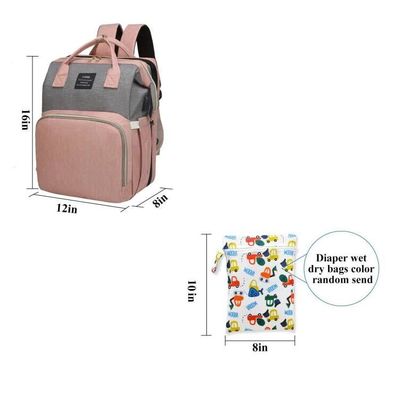 Moda Mommy Bag Saco de fraldas do bebê com colchão para sair facilmente Tecido à prova d'água camada de isolamento do frasco do bebê