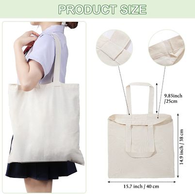 Lona reusável simples Tote Bag For Shopping do algodão do presente