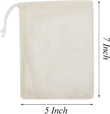 Sacos de cordão de pouco peso do algodão da polegada 5x7 para fontes da casa do casamento do partido