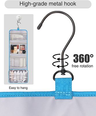 Chuveiro cosmético impermeável de Case For Bathroom do organizador do armazenamento do saco azul da composição