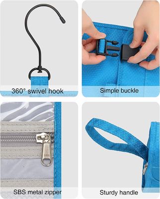 Chuveiro cosmético impermeável de Case For Bathroom do organizador do armazenamento do saco azul da composição
