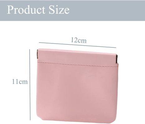 Bolso cosmético do aperto do saco do bolso de pouco peso de couro impermeável do saco