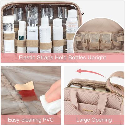 Organizador cosmético Bag Water Resistant da composição do saco do arti'culo de tocador do curso da grande capacidade