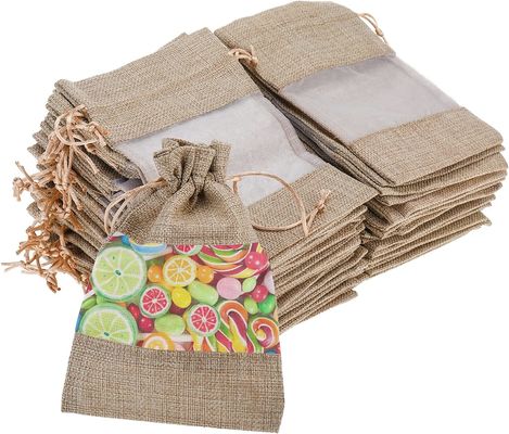 A serapilheira completa do saco de Organza do saco de serapilheira ensaca sacos do presente com cordão, para amostras cosméticas Mesh Pouch dos favores de banquete de casamento