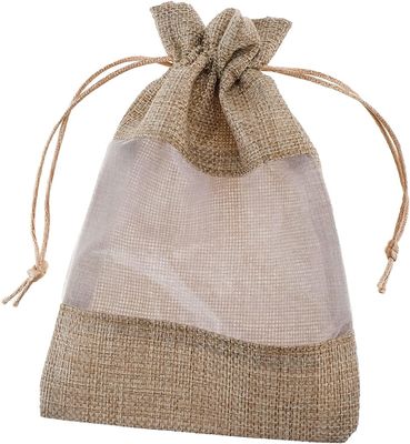 A serapilheira completa do saco de Organza do saco de serapilheira ensaca sacos do presente com cordão, para amostras cosméticas Mesh Pouch dos favores de banquete de casamento