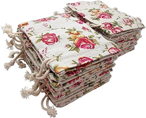 O malote da flor de serapilheira dos sacos de cordão ensaca o presente ensaca malotes da joia para o banquete de casamento do ofício de DIY, 5X7 avança