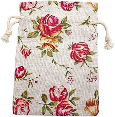 O malote da flor de serapilheira dos sacos de cordão ensaca o presente ensaca malotes da joia para o banquete de casamento do ofício de DIY, 5X7 avança