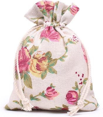 O malote da flor de serapilheira dos sacos de cordão ensaca o presente ensaca malotes da joia para o banquete de casamento do ofício de DIY, 5X7 avança