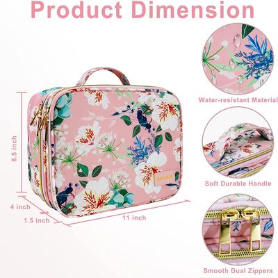 Saco durável e de pouco peso da extra grande da composição do saco da dupla camada da composição do organizador de Water Resistant Makeup da escova