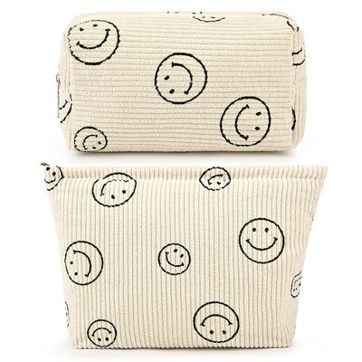 Organizador cosmético Cute Makeup Bag do saco do arti'culo de tocador do curso da lona da capacidade do saco qualidade à prova de choque do saco da composição da grande