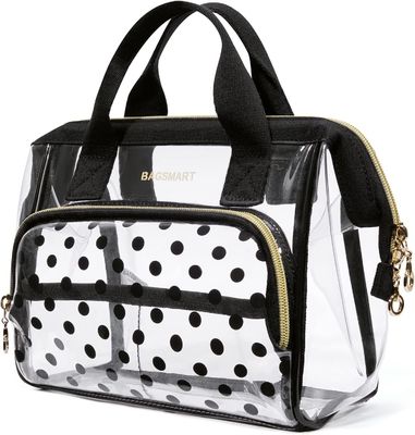 O organizador transparente Case do saco da composição de Lightweit para acessórios bonitos dos arti'culos de tocador de CosmeticsPouch das mulheres escova Polk