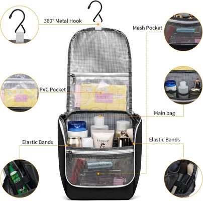 o saco portátil, de pouco peso, pendurando do arti'culo de tocador para mulheres viaja organizador Toiletries Bag do saco da composição