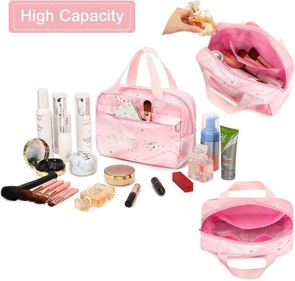 O saco da composição para meninas das mulheres viaja Tote Large Make Up Organizer que cosmético o arti'culo de tocador ensaca a bolsa impermeável do malote do zíper