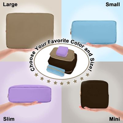 Mini Makeup Bag de nylon para a bolsa, bolsa cosmética do malote do zíper do saco bonito pequeno formal da composição, malote impermeável da moeda do curso