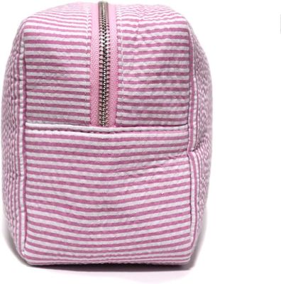 Saco cosmético de pouco peso do rosa com zíper