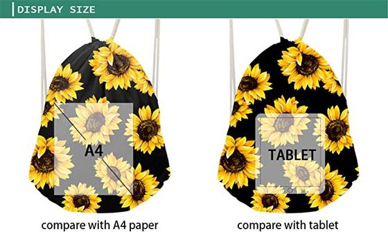 Lager Capacity Drawstring Bag Backpack durável e impermeável
