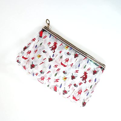 Crystal Clear Makeup Bags de pouco peso e impermeável, sacos cosméticos das coisas da escola do desconhecido