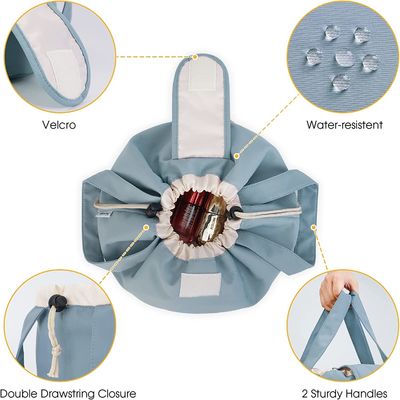 À prova de choque   Do saco macio durável da composição do cordão do à prova de água organizador cosmético do arti'culo de tocador do saco grande para mulheres