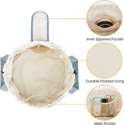 À prova de choque   Do saco macio durável da composição do cordão do à prova de água organizador cosmético do arti'culo de tocador do saco grande para mulheres