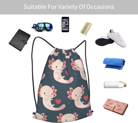 Trouxa do cordão com os Axolotls, os corações e as bolhas - adoráveis e práticos - apropriadas para mulheres e meninas